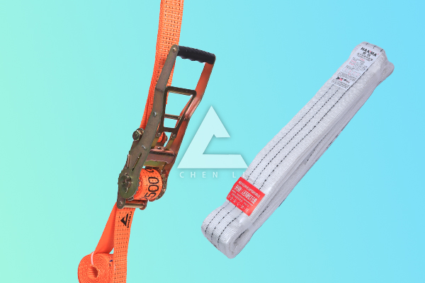 拴緊器、白色吊裝帶